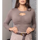 Gemre Gray blouse with decorative front Jenela | Shoptok.si