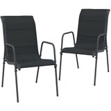  Vrtna garnitura - 3-dijelni vrtni blagovaonski set crni čelični | shoptok.hr