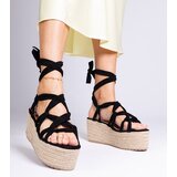 D/CEO marka niezdefiniowana Black espadrille sandals on a high platform Narita | ePonuda.com