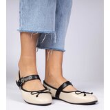 Gemre Beige women's ballet flats with a bow Mansy | Shoptok.si