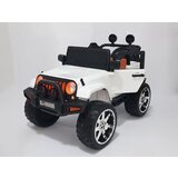 Džip za decu jeep wrangler sa mekim gumama i kožnim sedištem - beli, BJ-6688B Cene