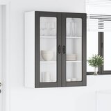  Zidni stakleni ormarić Crna 80 x 31 x 100 cm Konstruirano drvo | shoptok.hr