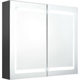 Maison Chic LED Kopalniška omarica - Kopalniški kabinet z ogledalom siva 80x12x68 cm, (21794928) | Shoptok.si