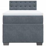 Box spring krevet s madracem tamnosivi 90x200 cm baršunasti | shoptok.hr