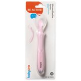 BabyOno silikonska elastična žlica 6 m+, roza | shoptok.hr