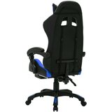 vidaXL Racing stol z RGB LED lučkami modro in črno umetno usnje | Shoptok.si