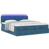 vidaXL Okvir kreveta s madracima tamnoplavi 160x200cm baršunasti | shoptok.hr