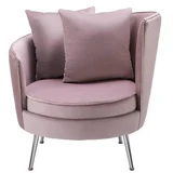 Bessagi Home naslanjač chesterfield cherie, roza, žamet