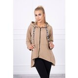 Kesi Sweatshirt with longer back and camel hood Cijene