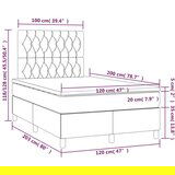  Box spring s madracem LED crni 120 x 200 cm od tkanine | shoptok.hr