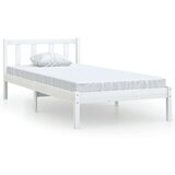  Okvir za krevet od masivne borovine bijeli 100 x 200 cm | shoptok.hr
