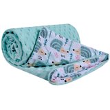 Medi Partners Blanket 75x100 cotton + minky – mint hedgehogs + minky minky Cijene