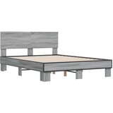 vidaXL Okvir kreveta boja hrasta 120x200 cm konstruirano drvo i metal Cijene