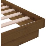  Posteljni okvir medeno rjav iz trdnega lesa 120x190 cm 4FT, (20647436) | Shoptok.si