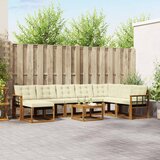  Set vanjskih sofa 9 kom. Prirodna i krem | shoptok.hr