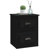 vidaXL Stenska nočna omarica 2 kosa črna 41,5x36x53 cm | Shoptok.si