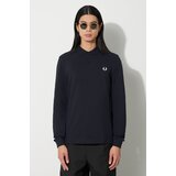 Fred Perry Pamučna majica dugih rukava boja: tamno plava, s aplikacijom, M6006.608 Cijene