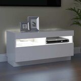 TV ormarić s LED svjetlima bijeli 80 x 35 x 40 cm | shoptok.hr