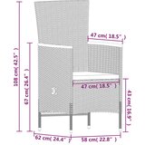  9-dijelni vrtni blagovaonski set s jastucima sivi | shoptok.hr