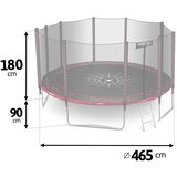  Vrtna trampolina 465 cm s vanjskom zaštitnom mrežom i ljestvama Neo-Sport | shoptok.hr