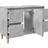 vidaXL Omarica za umivalnik betonsko siva 80x33x60 cm inženirski les | Shoptok.si