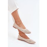 Boto Fabric Women's Ballet Flats Beige Zelira | shoptok.hr