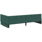 vidaXL Kotna postelja Drugo z vzglavjem Temno zelena 100 x 200 cm | Shoptok.si
