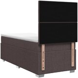  LED okvir za krevet s madracem Tamno smeđa 100 x 200 cm Tkanina | shoptok.hr