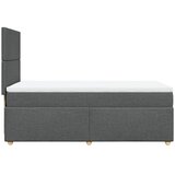  Krevet s oprugama i madracem tamnosivi 100 x 200 cm od tkanine | shoptok.hr