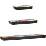 Police na zidu 3 pcs Šareni 100 x 20 x 6 cm Čvrsto drvo manga | shoptok.hr