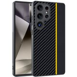 CARBON FIBER Texture maska za Samsung Galaxy S25 Ultra - Black/ Yellow | Eponuda.ba