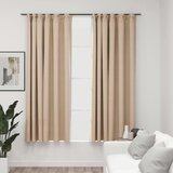  Zavjese za zamračivanje s kukama 2 kom bež 140 x 175 cm | shoptok.hr