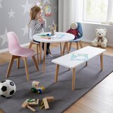 Bessagi Kids Otroška Miza Tibby, Bela, Bukev, Premer 60cm | Shoptok.si
