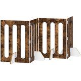  Preklopna ogradica za kućne ljubimce 4 pcs Dimljeni Hrast | shoptok.hr