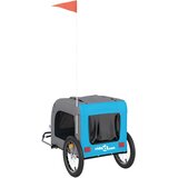 Prikolica za bicikl za ljubimce plavo-siva od tkanine i željeza | shoptok.hr