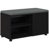  Haldna klop z blazino Enobarvno Črna Orehovina 80 x 38 x 46 cm, (5000160661) | Shoptok.si