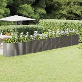  Povišena vrtna gredica od čelika 620x80x68 cm sivi | shoptok.hr