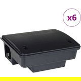 vidaXL Pasti za miši 6 kosov črne 23x19x9,5 cm | Shoptok.si