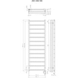 vertaduro - kupaonski radijator sa termostatom zoe 400W 150x50 cm beli | Eponuda.com