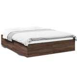 vidaXL Okvir za krevet smeđi hrast 150 x 200 cm konstruirano drvo Cijene