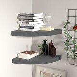 vidaXL plutajuće kutne police 2 kom sjajne sive 35 x 35 x 3,8 cm MDF Cijene
