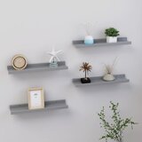Maison Chic 4 kosi Stenske Police - Viseče police sive 40x9x3 cm, (21793389) | Shoptok.si