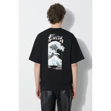 Evisu Pamučna majica & Wave Print SS Sweatshirt za muškarce, boja: crna, s tiskom, 2ESHTM4WS7058