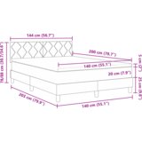 Box Postelja z vzmetnico z vzmetnico Temno rjava 140 x 200 cm blago, (5000127524) | Shoptok.si