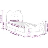  Krevet za djecu s uzglavljem Ružičasta 80 x 160 cm Baršun | shoptok.hr