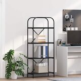 vidaXL Polica Crni hrast 60 x 30 x 146 cm Konstruirano drvo Cijene