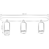  Kupatilsko spot svetlo TURYN 3xGU10/10W/230V IP44 belo | Eponuda.com