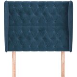 vidaXL Vzglavje z ušesi temno modra 93x23x118/128 cm žamet | Shoptok.si