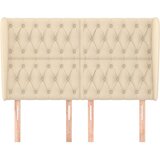  Uzglavlje s ušima krem 163x23x118/128 cm od tkanine | shoptok.hr