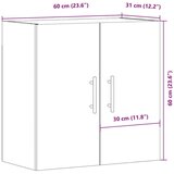 vidaXL Zidni ormarić boja hrasta artisan 60x31x60 cm konstruirano drvo | shoptok.hr